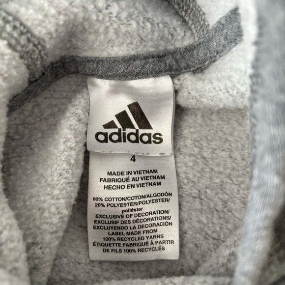 Adidas Bundle • Hoodie Sweatshirt and Matching Shorts Set • size 4 / 4T - Picture 3 of 5